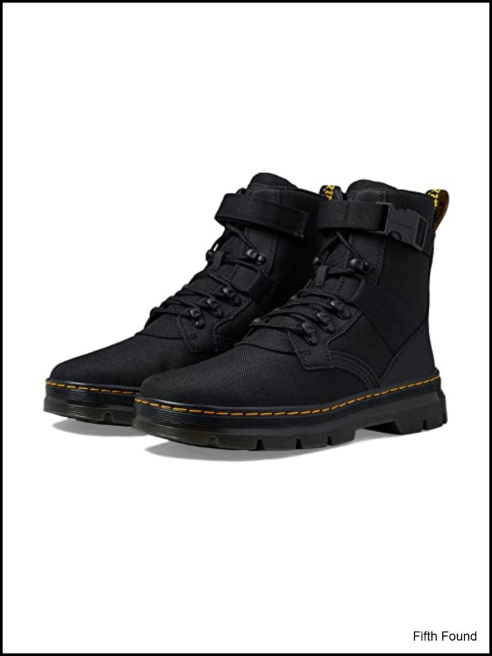 Combat Boots Ankle High Pull On Accord Leather Poly Ripstop